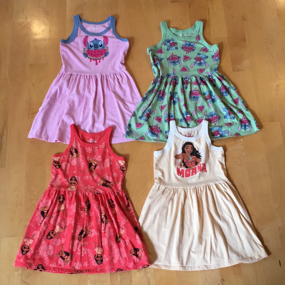 Disney Princess Moana & Disney Stitch Sun Dress Bundle